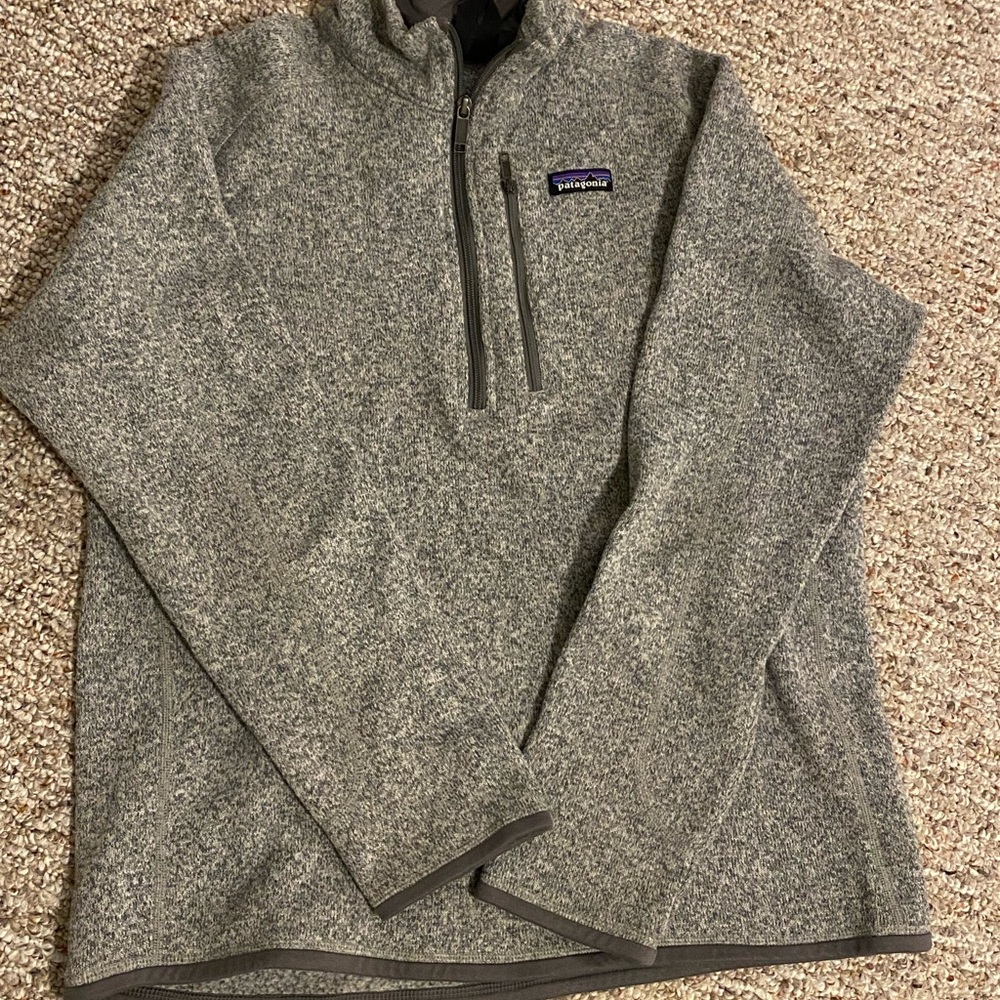 Patagonia Men’s Gray Better Sweater Quarter-Zip Pullover